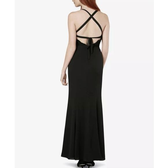 FAME and PARTNERS NWT Women's Size 10 Black Back Lace Tulip Maxi Sexy Gown Event - Picture 9 of 16